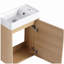 Meuble-lavabo mural 16 po avec lavabo en céramique et porte d'armoire à fermeture en douceur, pour petite salle de bain-120102172