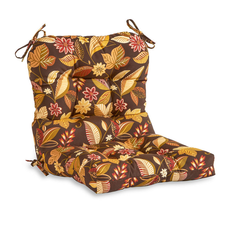 Coussin de chaise d'extérieur Lester, 1, Fleurs forestières, H 19 po x l 19 po x P 19 po