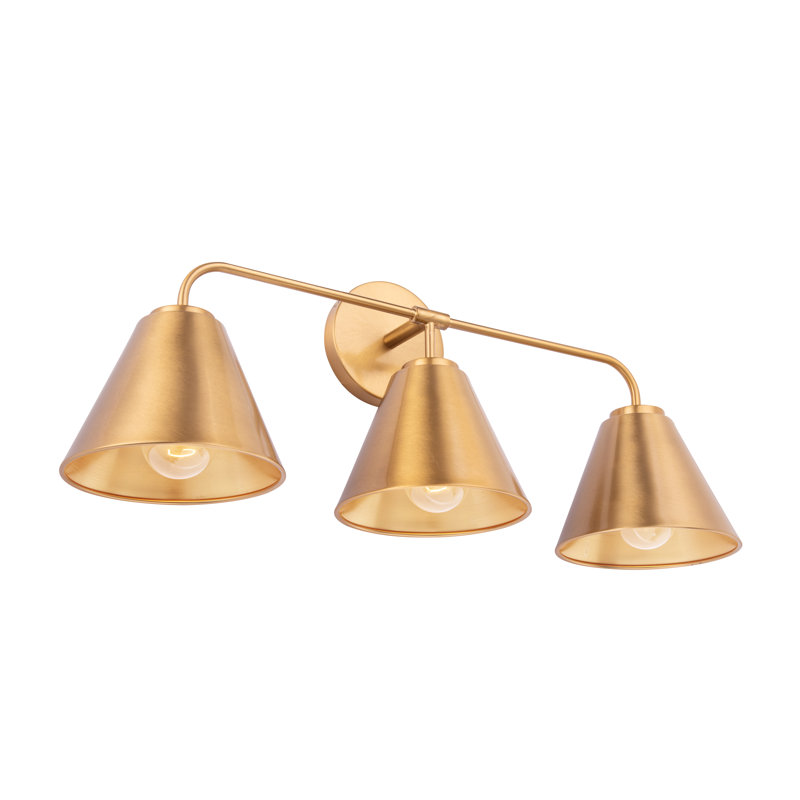 Emeilia Modern 3-Light Vanity Light, Gold