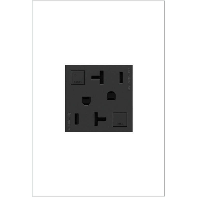 Legrand Adorne AGFTR2202G4 GFCI prise inviolable 20 A graphite, Graphite