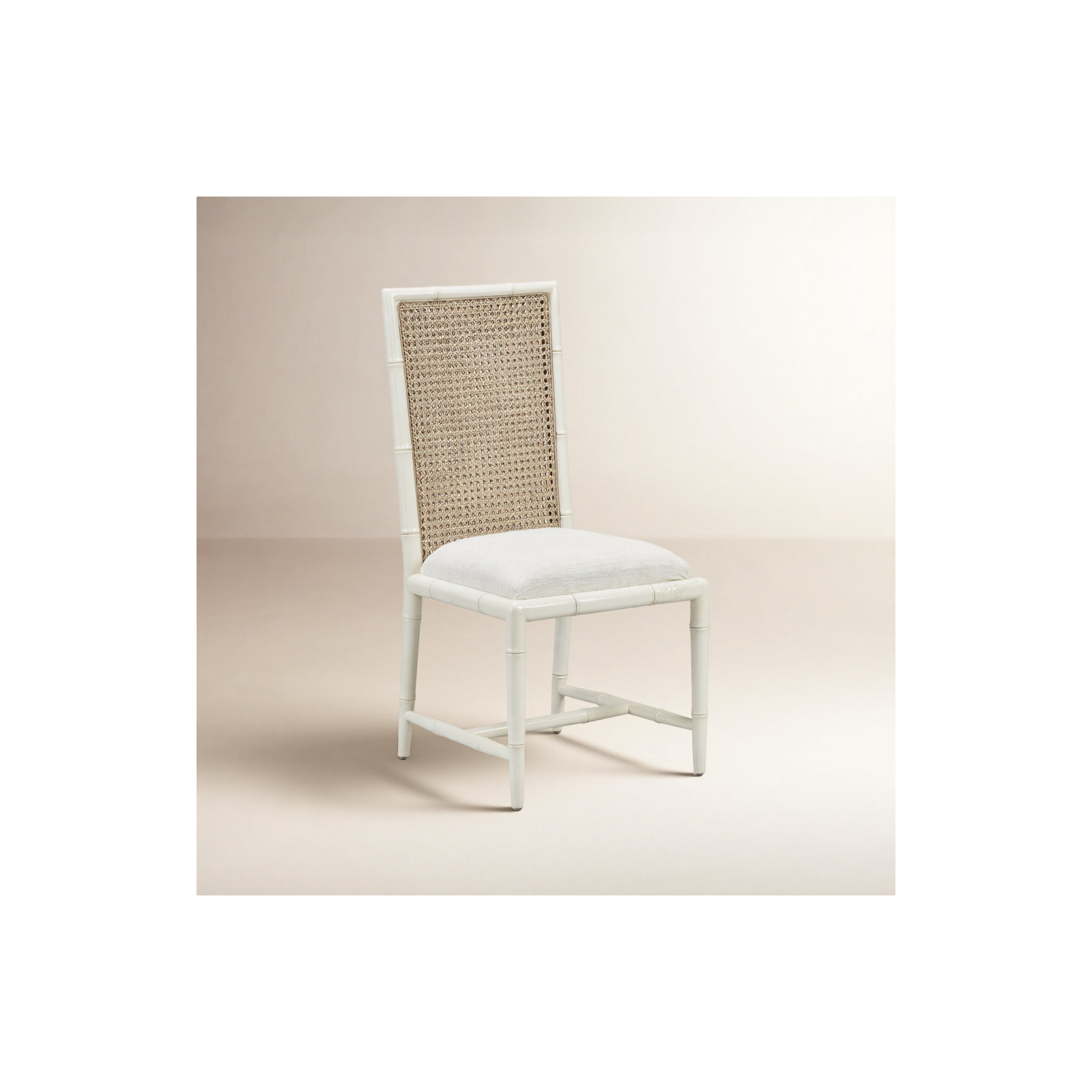 Silk Side Chair, Antique Ivory