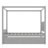 Riviera Princess Canopy Platform Bed with Upholstered Headboard, Trundle & 3 Drawers-122581939-122581940