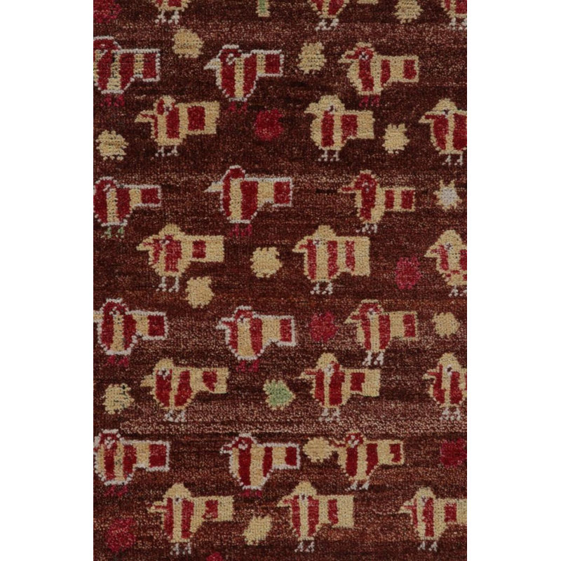 Burano Hand Knotted Wool Area Rug, Rectangle 5' x 8'