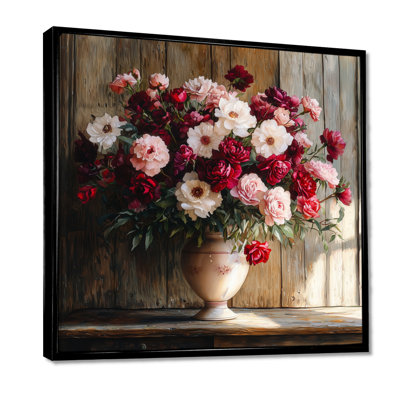 «Rustic Romance Bouquet Of Roses II», art mural sur toile