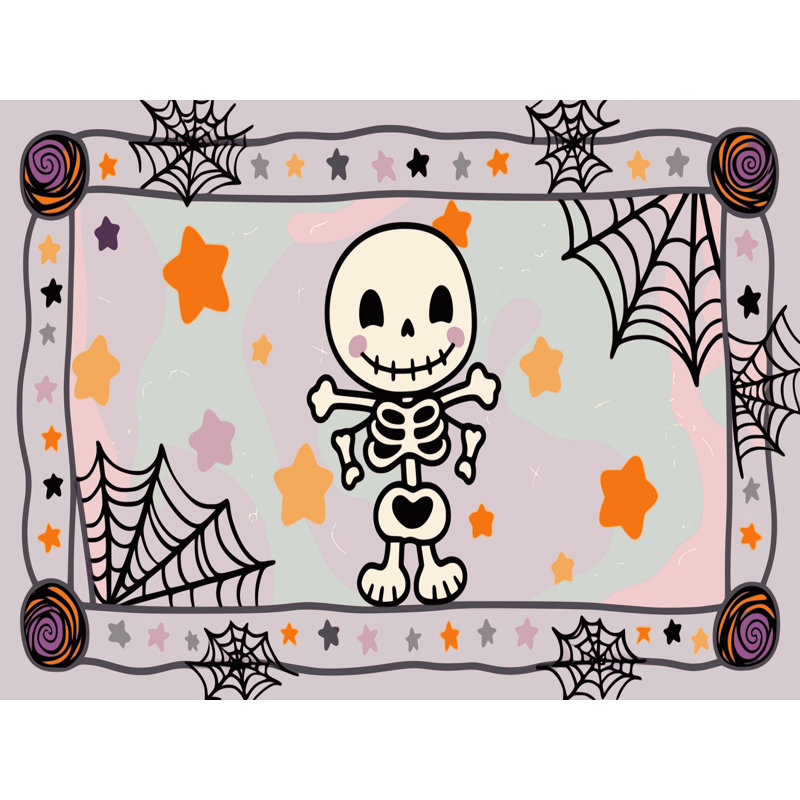Tapis de vacances d'Halloween The Holiday Aisle®, Rectangulaire 2 pi x 3 pi