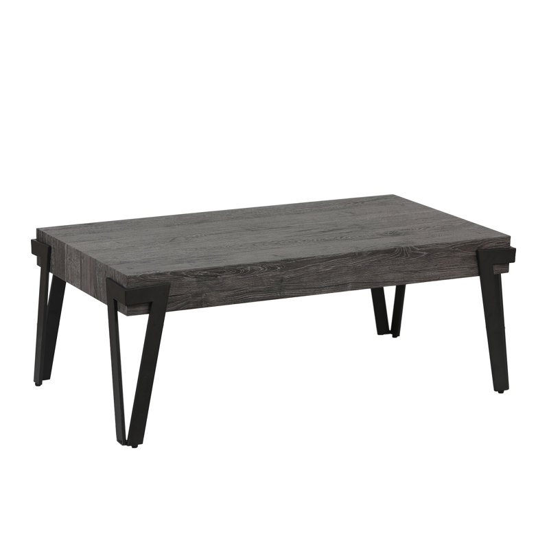 Alduina 43.4'' W Mid-Century Modern Gray Coffee Table, Gray