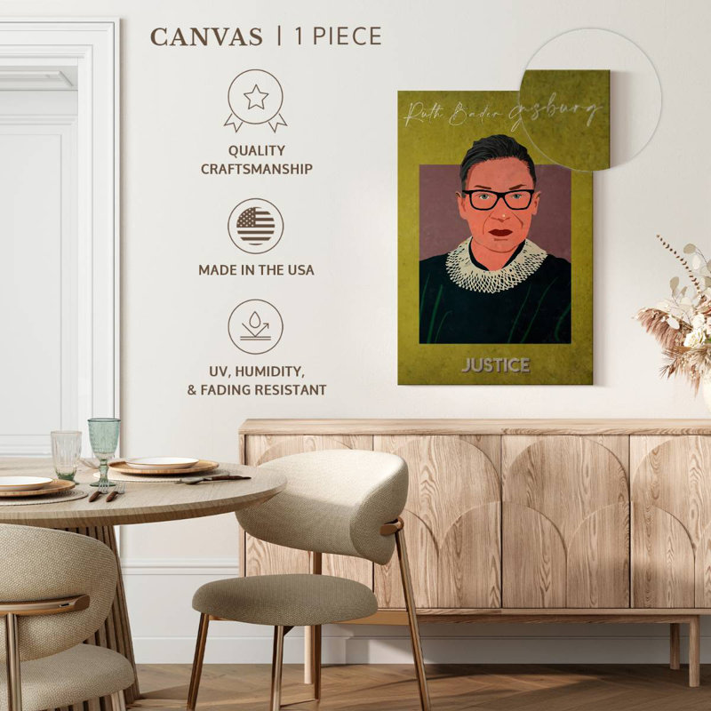 Ruth Bader Ginsburg Justice, H 39 po x l 26 po
