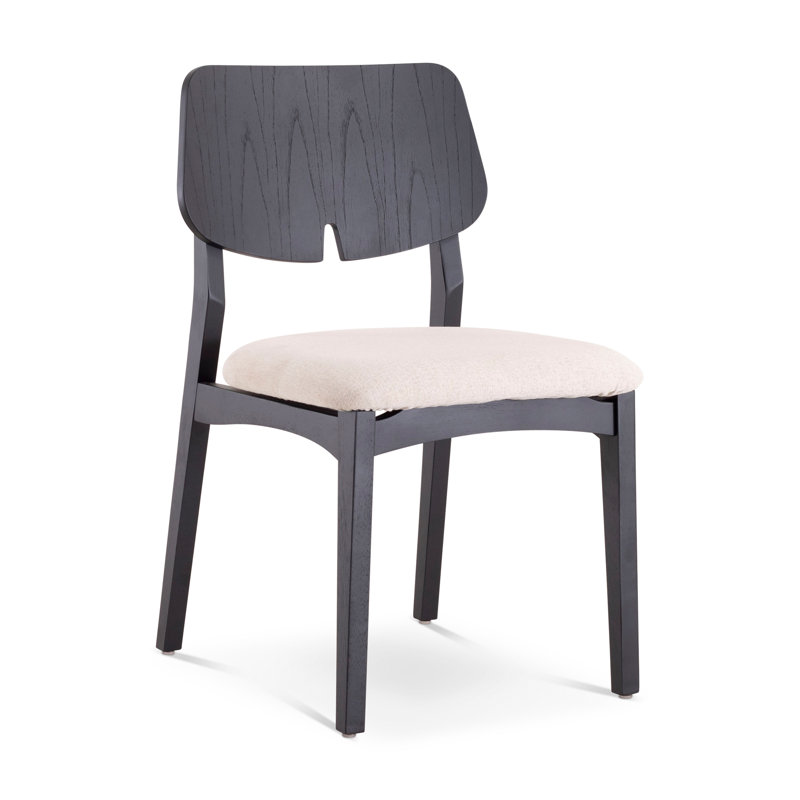 Ena Side Chair, Alabaster/Ebano