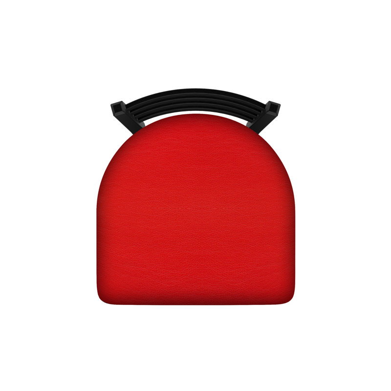 Tabouret de bar pivotant de 36" Evers, Noir froissé, Vinyle - rouge Canter, Tabouret de comptoir (siège d'une hauteur de 25 p