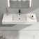 47'' Wall Mounted Bathroom Sink Solid Surface Vessel Sink with Faucet Hole