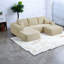 Canapé modulaire beige moderne, canapé en tissu moelleux pour le salon, aucun assemblage requis