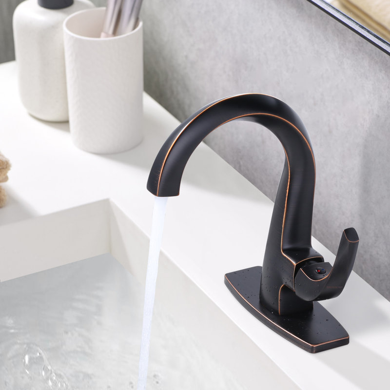 Single-handle Bathroom Faucet with Drain Assembly, Oil Rubbed Bronze