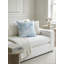 Light Blue Blossom Field Linen Pillow 22x22 Cover Only