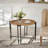 21.5" X 24" Round Side Table - With Wood Top