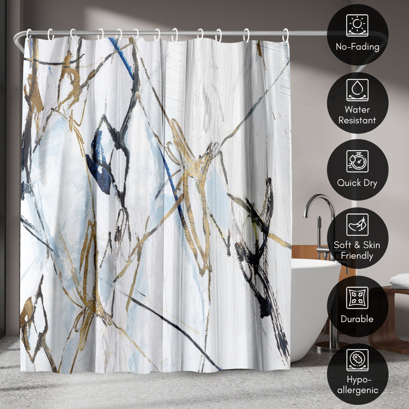 Abstract Shower Curtain Moonstruck by PI Creative Art