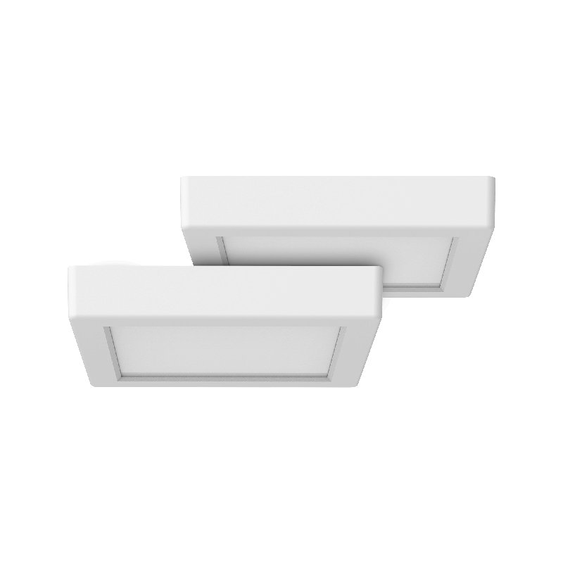 Plafonnier carré à DEL avec couleur blanche réglable KODA Pro Series (paquet de 2), H 0,70 po x l 4,40 po x P 4,40 po