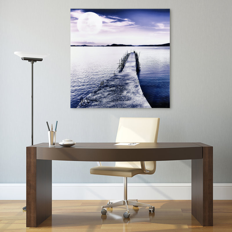 " Pier With Moon Rising "