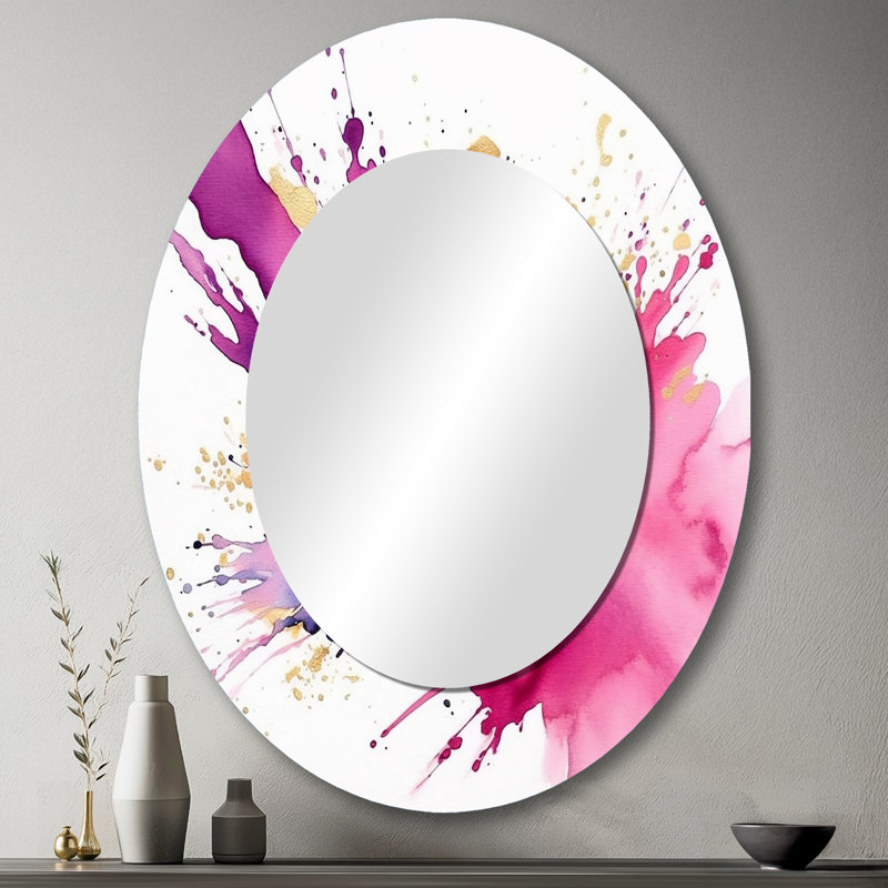 Koffler - Miroir abstrait en métal, 43 po x 33 po