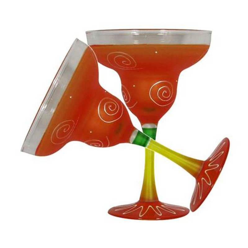 Turquoise péruvien Splendor Hannover 9 oz. Verre à margarita, Orange