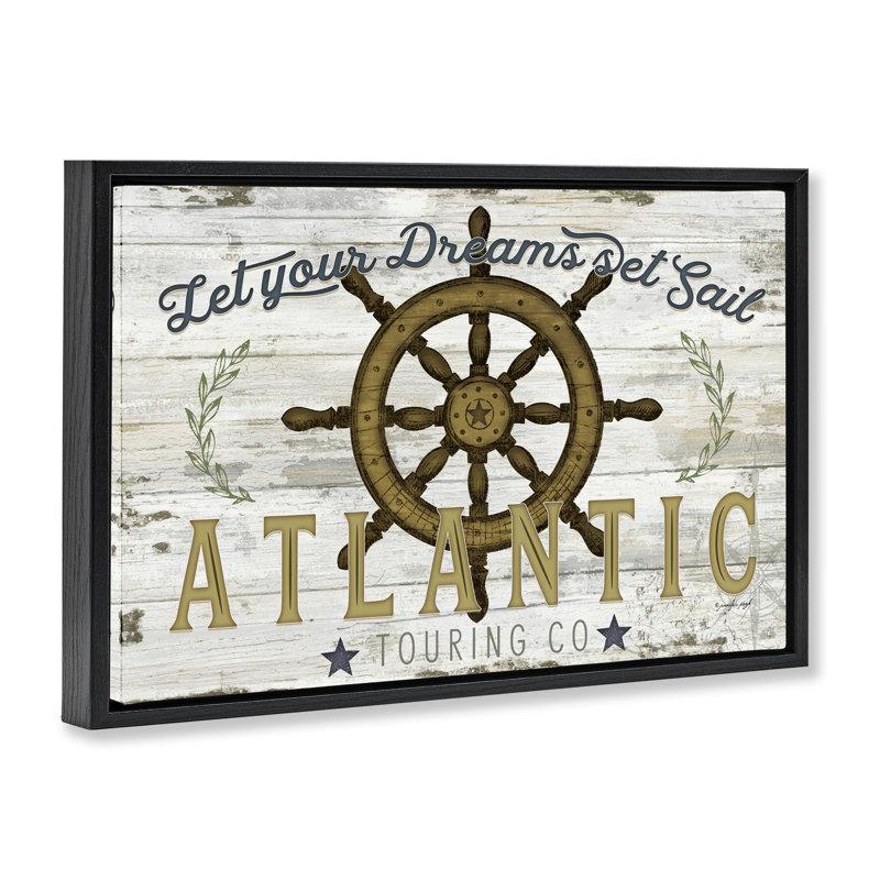 «Let Your Dreams Set Sail Floater», art mural sur toile, design par Jennifer Pugh, H 17 po x l 25 po