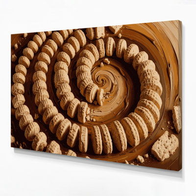 Desserts Digestive biscuits Brown Canvas Wall Art