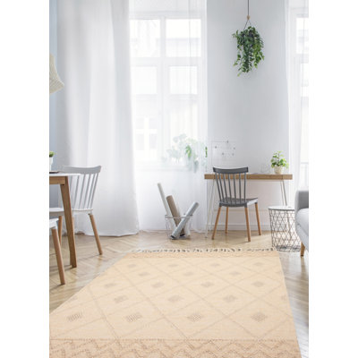 Tapis unique rectangulaire de 5 pi 3 po x 7 pi 5 po Kadrien