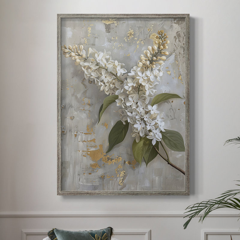 Reproduction encadrée FLORAL Series CCXLIX - bois massif, H 11 po x l 9 po