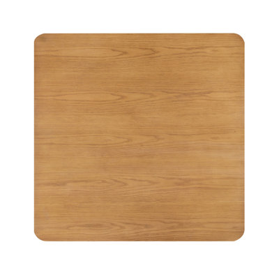 48" Oak Wood Square Floor Shelf Coffee Table