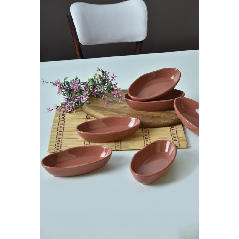 Latitude Run Apinya 100% CERAMIC Salad Bowl, Brown