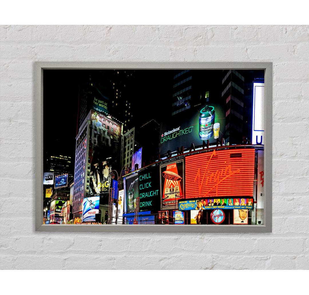 Tokyo City Night Lights - Einzelbildrahmen Kunstdrucke auf Leinwand