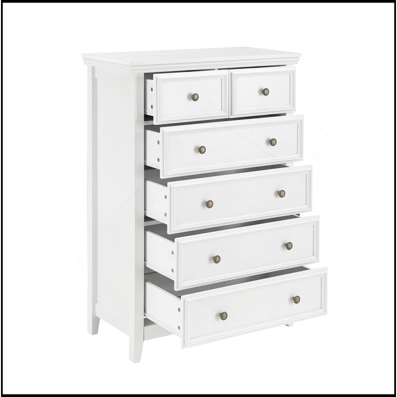 Commode moderne à 6 tiroirs avec rangement spacieux et rangement pour la chambre à coucher et le salon