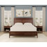Ensemble de chambre à coucher 3 pièces pour grand lit en noyer Ralston