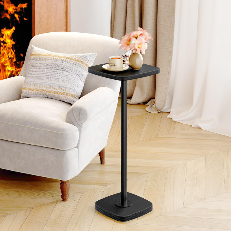 Petite table d'appoint carrée, Noir