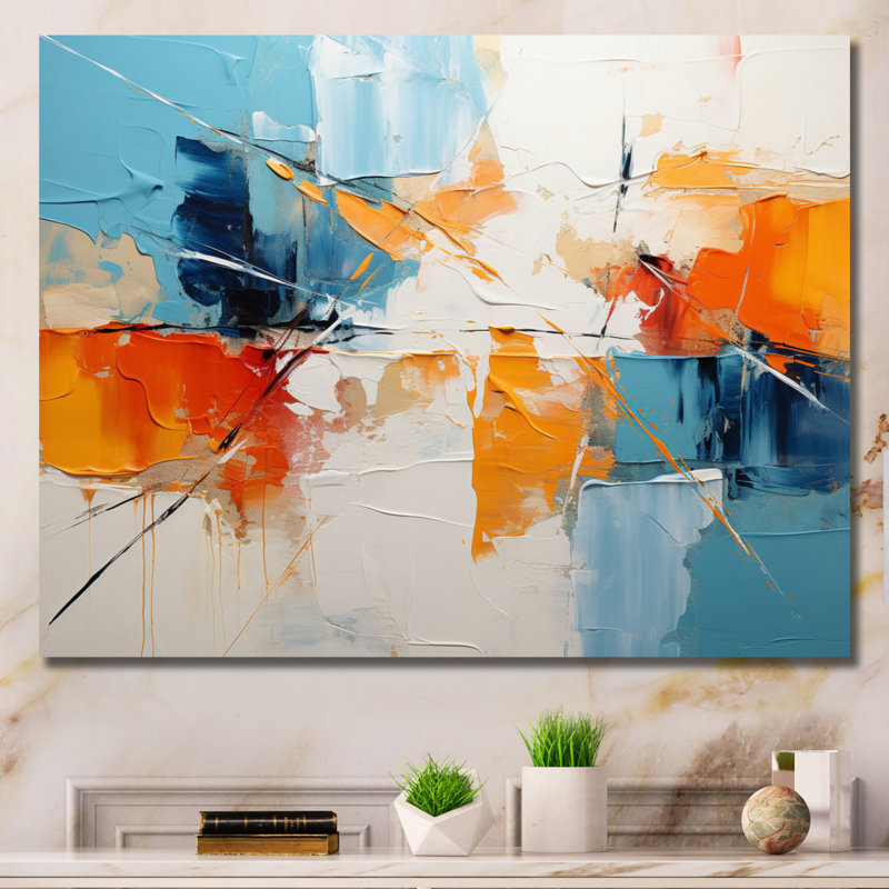 «Gennavieve Rhythmic Abstraction III», reproduction sur toile, Toile tendue, H 12 po x l 20 po x P 1 po