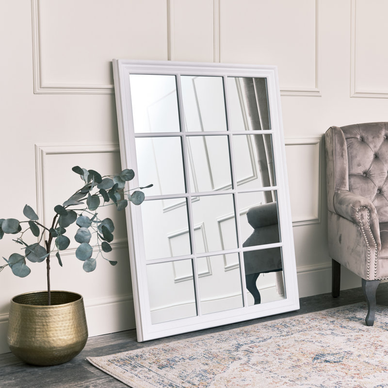 Marcourt Flat Wall Mirror, White