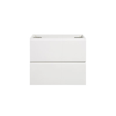 Wall Mount Bathroom Vanity WITHOUT Basin, White Color, With Two Drawer, Pre-Assembled