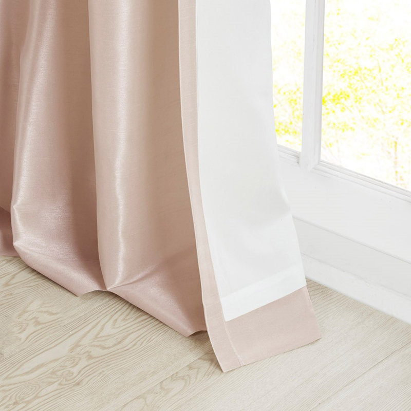 Panneau de rideau de fenêtre Twist Tab, 50.13" W x 95.16" L, Blush
