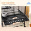 Ferret Cage 136cm Rolling Small Animal Cage with 3 Doors Storage Shelf