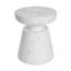 Table d'appoint d'extérieur en travertin Ponti, blanc