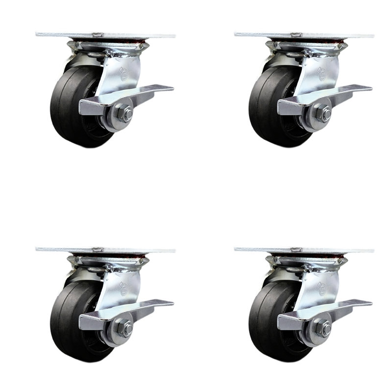Rubber on Steel Caster