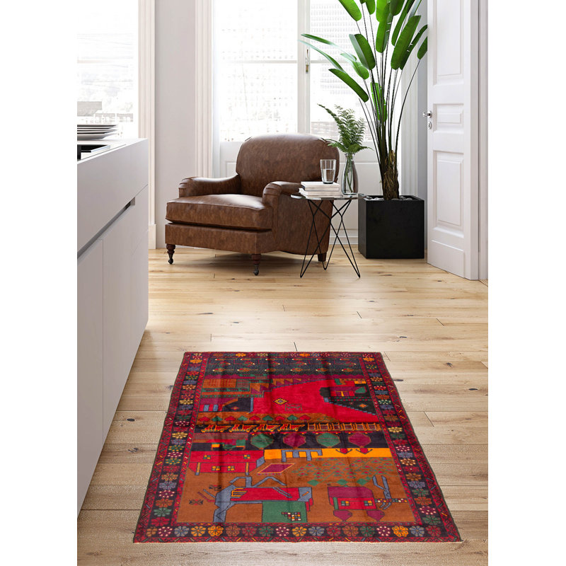 Rizbaft Red Rug 3'8" x 6'2"