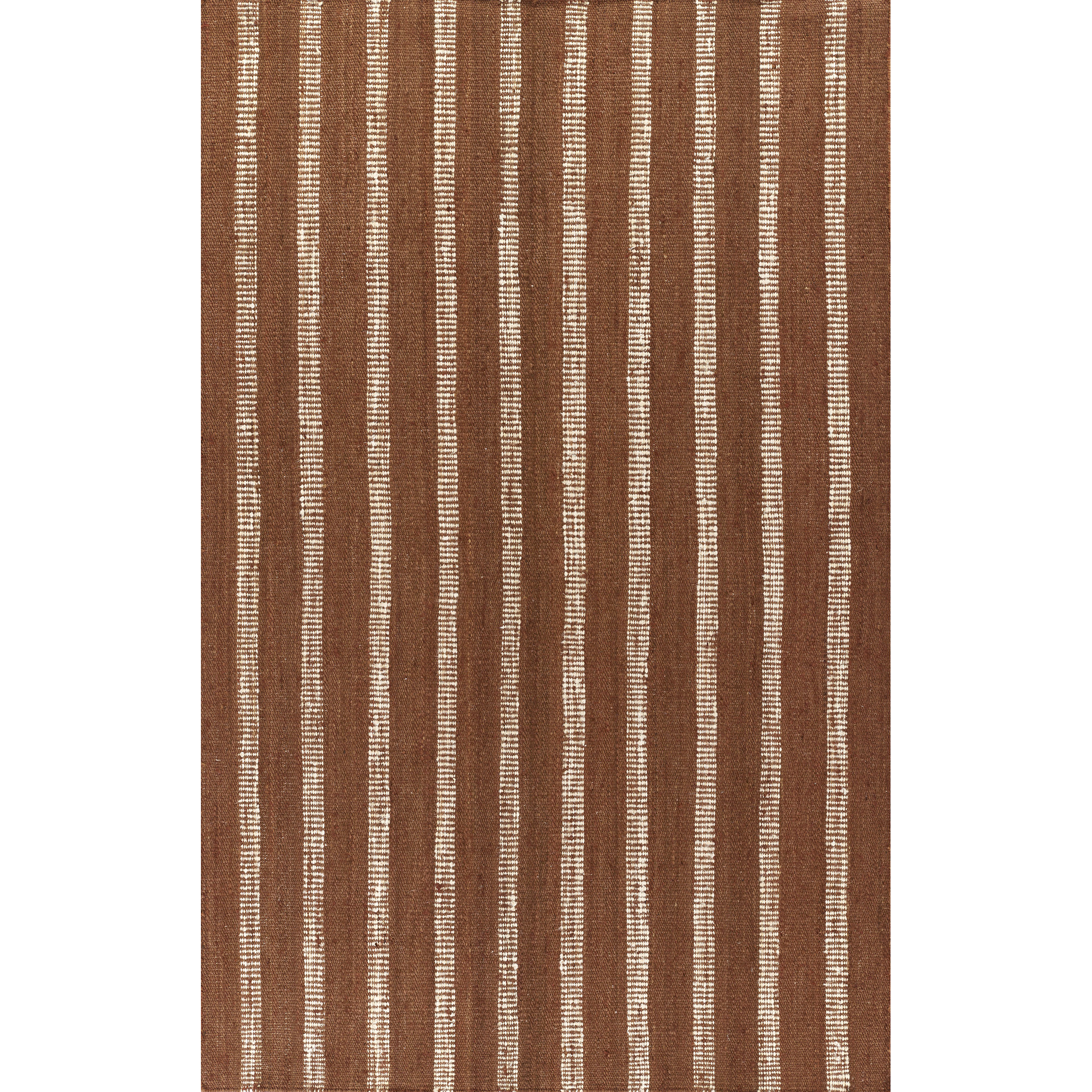Aadison Hand Woven Jute Striped Rust Area Rug, Rectangle 7'10" x 9'10"