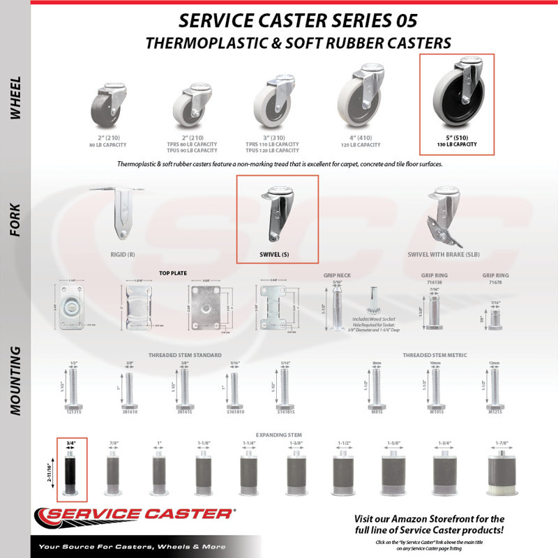 Thermoplastic Rubber Caster