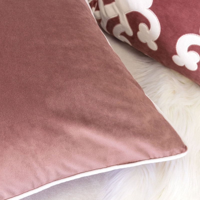  Square Indoor Pillow Cover and Insert, Pink