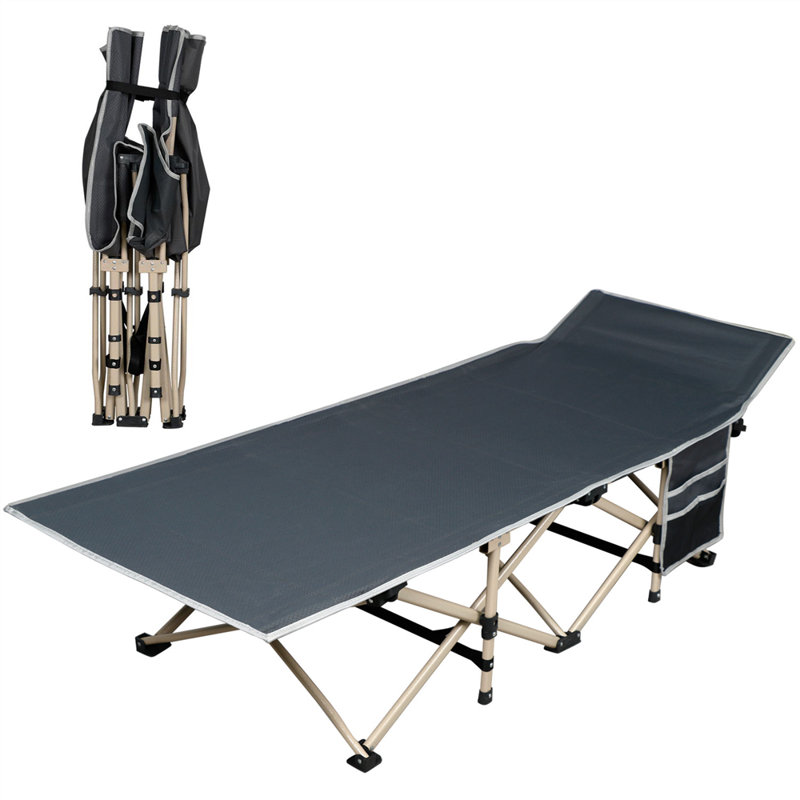 Lit de camp pliant portatif, Gris