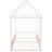 Metal Bed House Bed Frame With Fence, For Kids, Teens, Girls, Boys-113432429-113432432