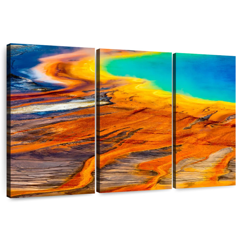 Couleurs de geyser Alvord en pierre jaune, H 28 po x l 45 po
