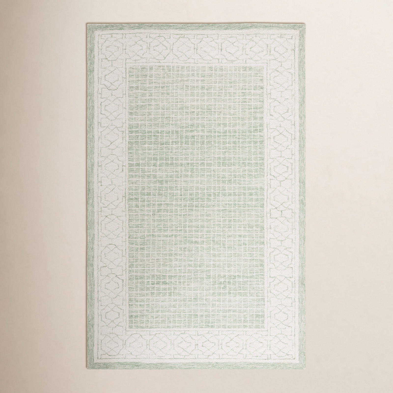 Hand-Tufted Geometric Wool Rug, Rectangle 3' x 5'