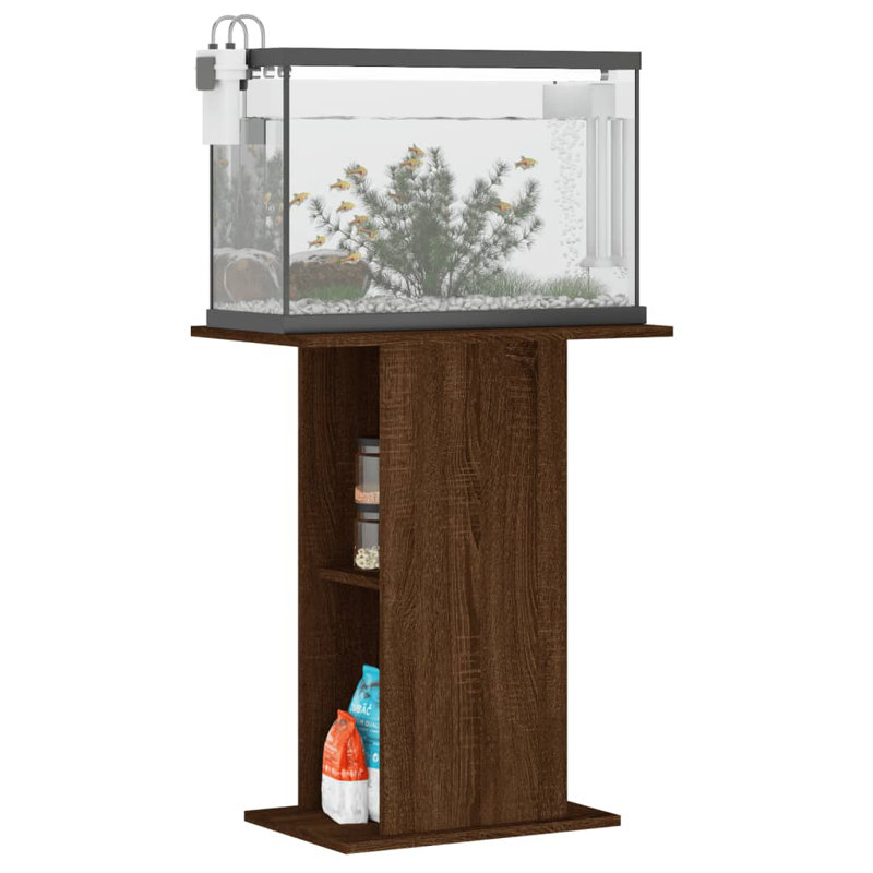 Support pour aquarium vidaXL, H 28,54 po x l 23,82 po x P 14,17 po, Chêne brun
