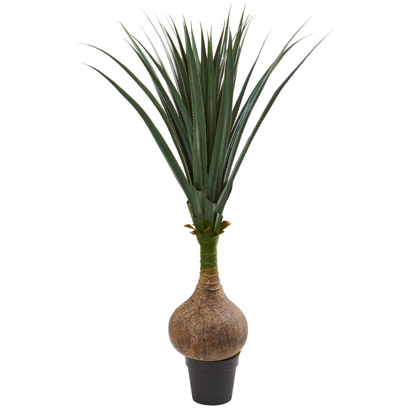 Plante de fleurs artificielle yucca en pot